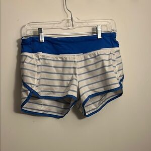 Lululemon Athletica Blue and White Athletic Shorts